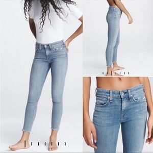 Rag & Bone Cate Mid-Rise Skinny Jeans – Light Blue, Size 26